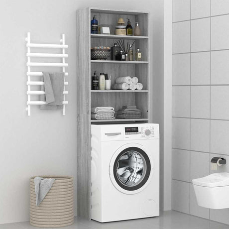 Vidaxl Waschmaschinenschrank 64x24x190 cm graue Sonoma Eichefarbe