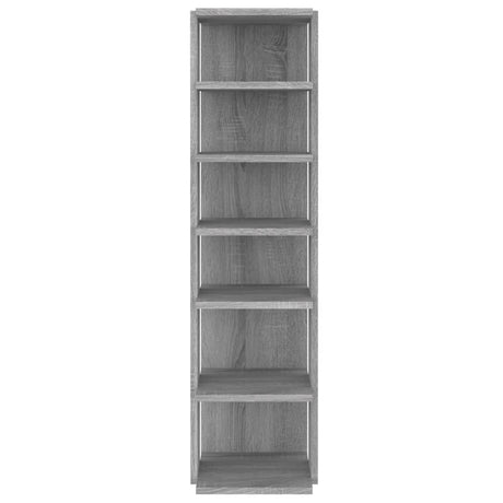 VIDAXL -Schuhregal 27.5x27x102 cm verarbeitetes Holzgrau Sonoma