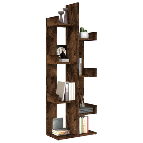 Vidaxl boekenkast 48x25,5x140 cm bewerkt hout gerookt eikenkleurig