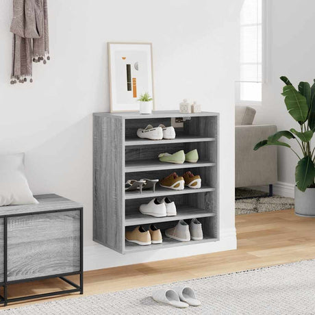 Vidaxl Schuhschrank 60x35x70 cm Eigenschaften mit geräuchertem Eichenbaus befördert