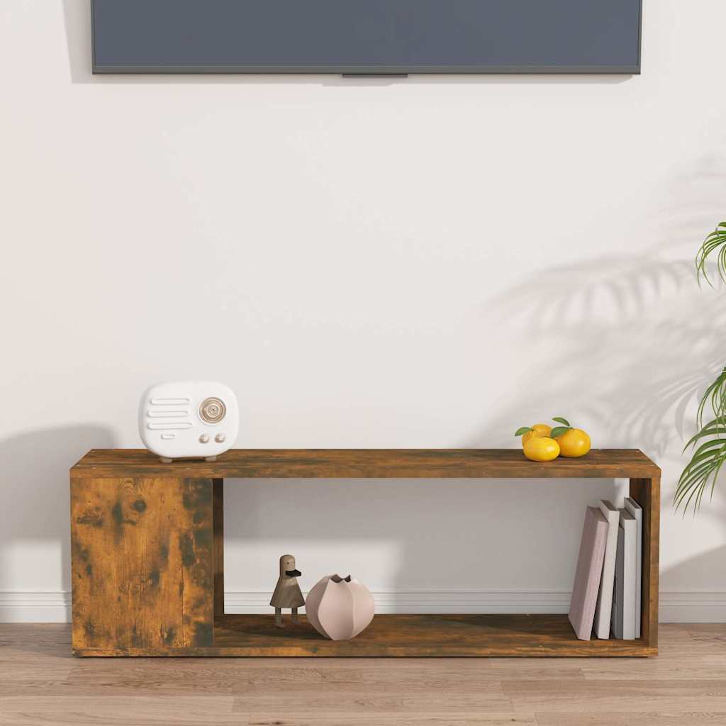 Vidaxl tv-meubel 100x24x32 cm bewerkt hout gerookt eikenkleurig