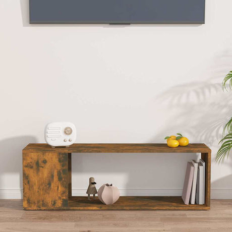 Vidaxl tv-meubel 100x24x32 cm bewerkt hout gerookt eikenkleurig