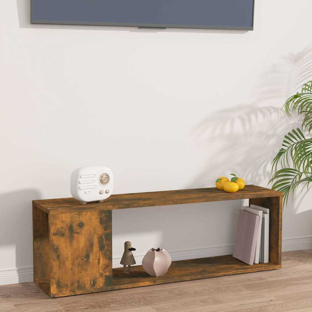Vidaxl tv-meubel 100x24x32 cm bewerkt hout gerookt eikenkleurig