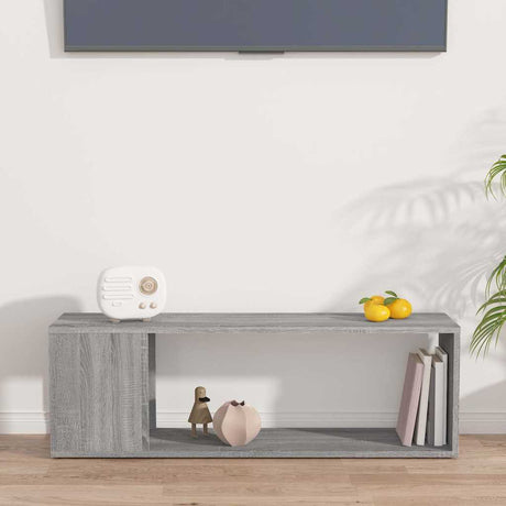 Vidaxl tv-meubel 100x24x32 cm bewerkt hout grijs sonoma eikenkleurig