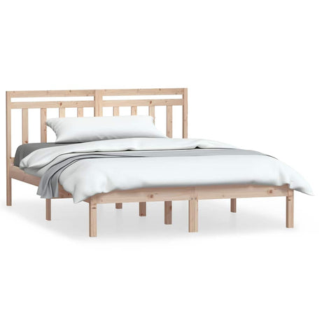 Vidaxl bedframe massief hout 135x190 cm