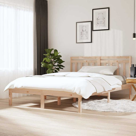 Vidaxl bedframe massief grenenhout 140x200 cm