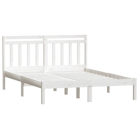Vidaxl bedframe massief grenenhout wit 140x200 cm