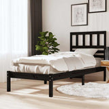 Vidaxl bedframe massief grenenhout zwart 100x200 cm
