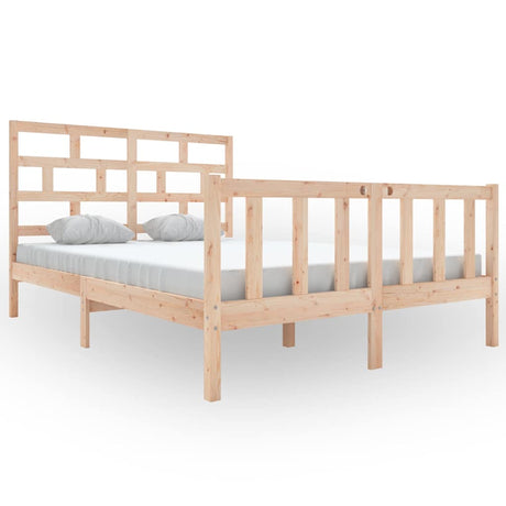 Vidaxl bedframe massief grenenhout 140x200 cm