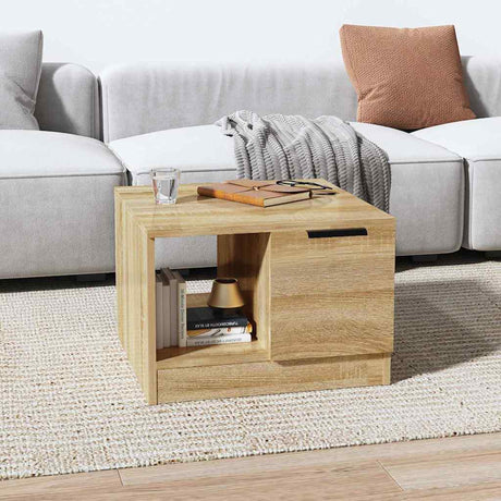 Vidaxl salontafel 50x50x36 cm bewerkt hout sonoma eikenkleurig