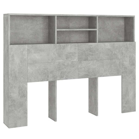 Vidaxl hoofdbordkast 140x19x103,5 cm betongrijs