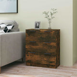 Vidaxl dressoir 60x30x70 cm bewerkt hout gerookt eikenkleurig