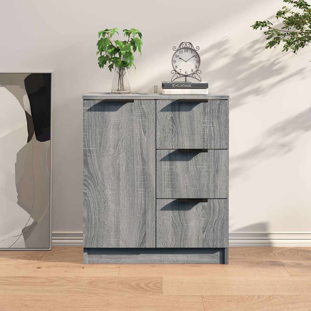 Vidaxl dressoir 60x30x70 cm bewerkt hout grijs sonoma eiken