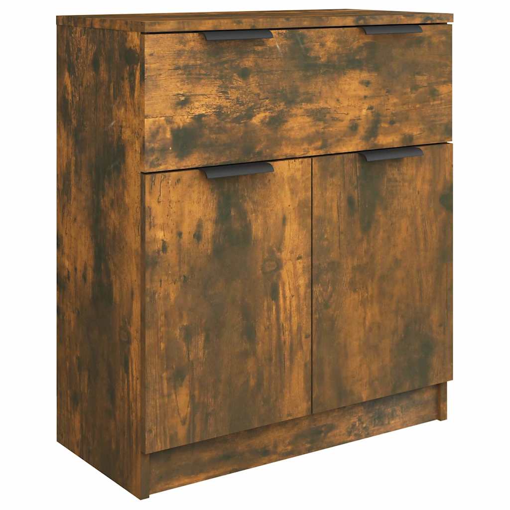 Vidaxl dressoir 60x30x70 cm bewerkt hout gerookt eikenkleurig