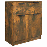 Vidaxl dressoir 60x30x70 cm bewerkt hout gerookt eikenkleurig