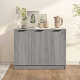 Vidaxl dressoir 90,5x30x70 cm bewerkt hout grijs sonoma eikenkleurig