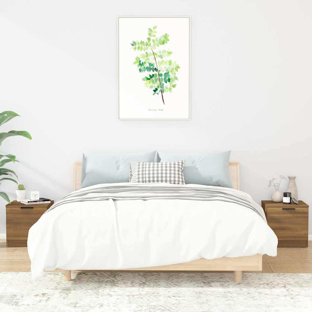 Vidaxl nachtkastjes 2 st 40x39x40 cm bruin eikenkleur