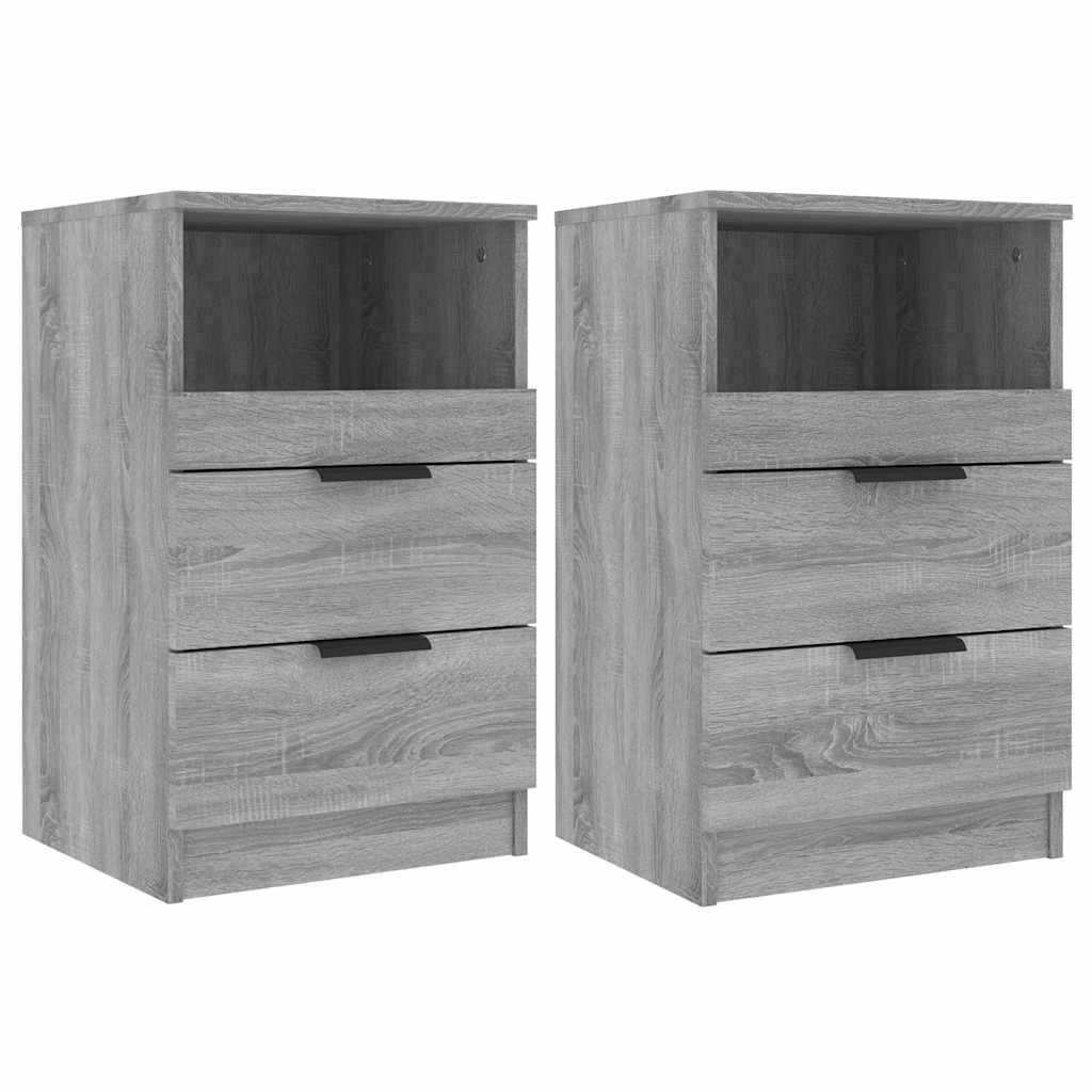 Vidaxl nachtkastjes 2 st bewerkt hout grijs sonoma eikenkleurig