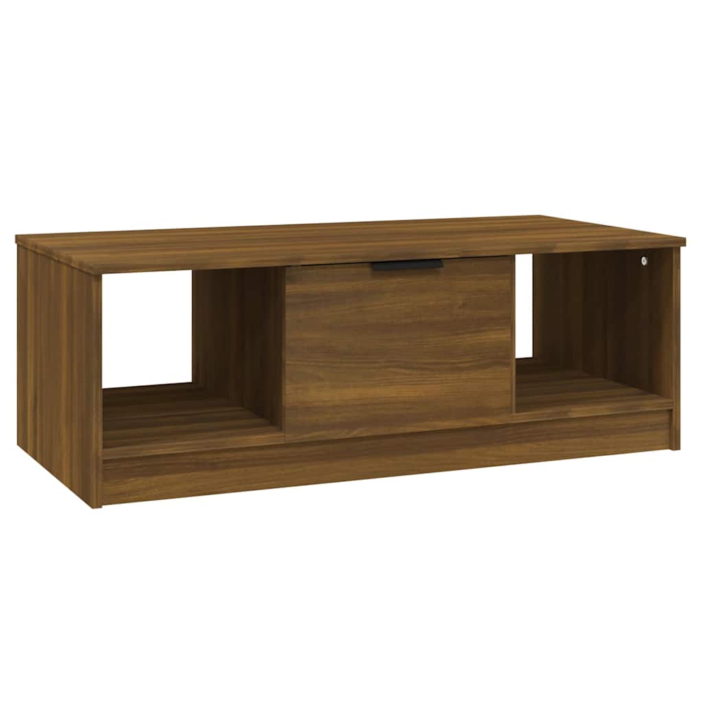 Vidaxl salontafel 102x50x36 cm bewerkt hout bruin eikenkleur