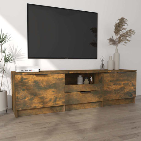 Vidaxl tv-meubel 140x35x40 cm bewerkt hout gerookt eikenkleurig
