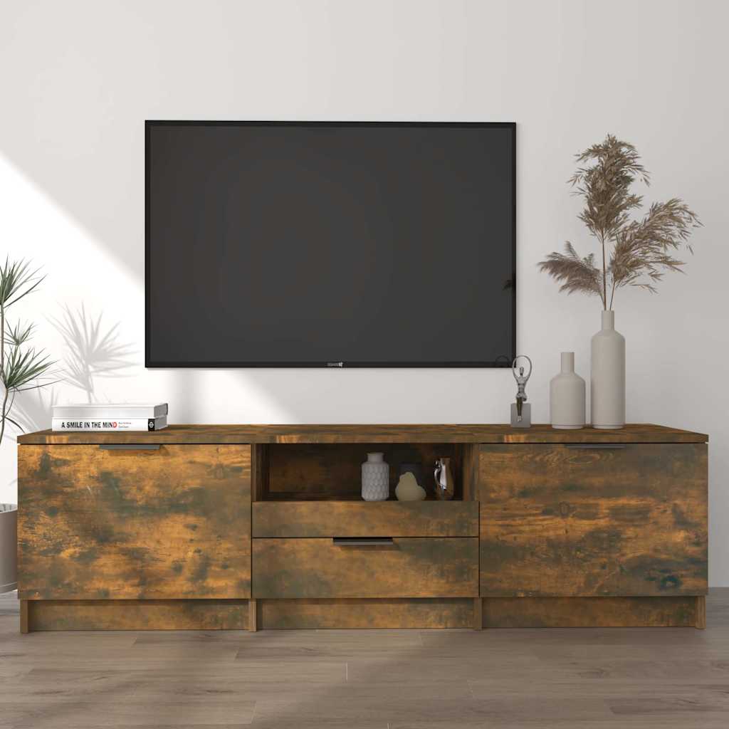 Vidaxl tv-meubel 140x35x40 cm bewerkt hout gerookt eikenkleurig