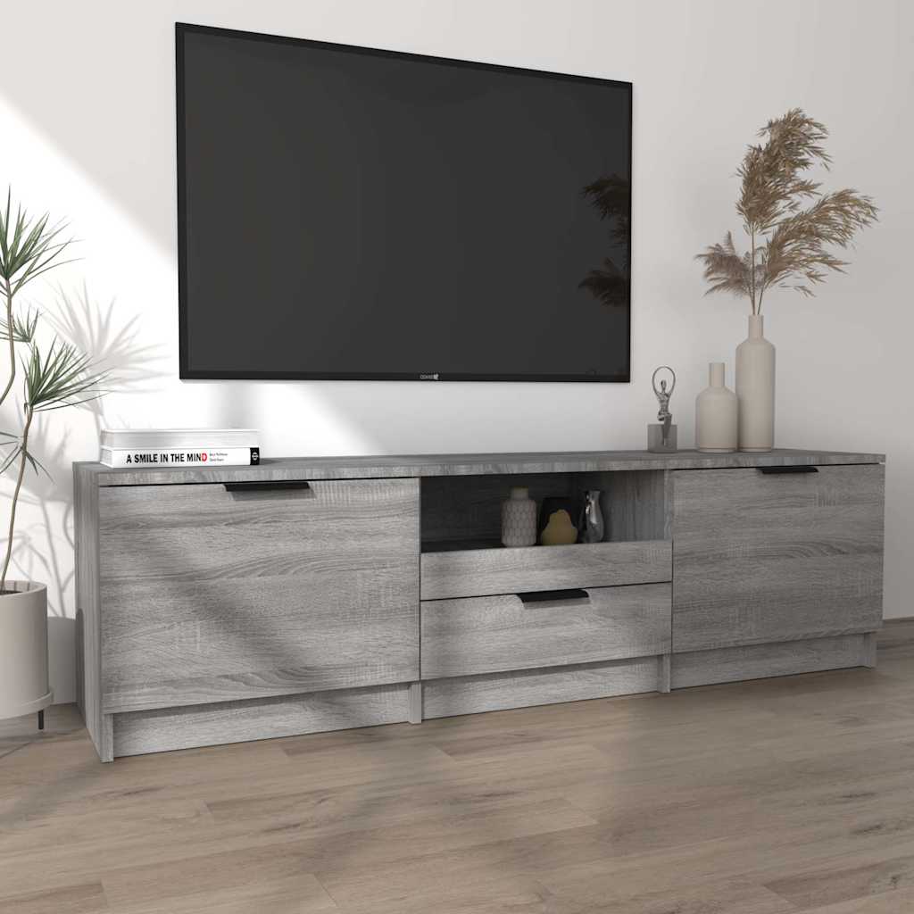 Vidaxl tv-meubel 140x35x40 cm bewerkt hout grijs sonoma eikenkleurig