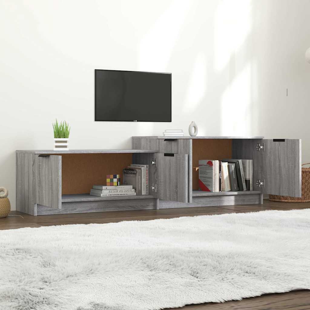 Vidaxl tv-meubel 158,5x36x45 cm bewerkt hout grijs sonoma eikenkleurig