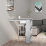 Vidaxl bartafel wandgemonteerd 102x45x103,5 cm bewerkt hout grijs