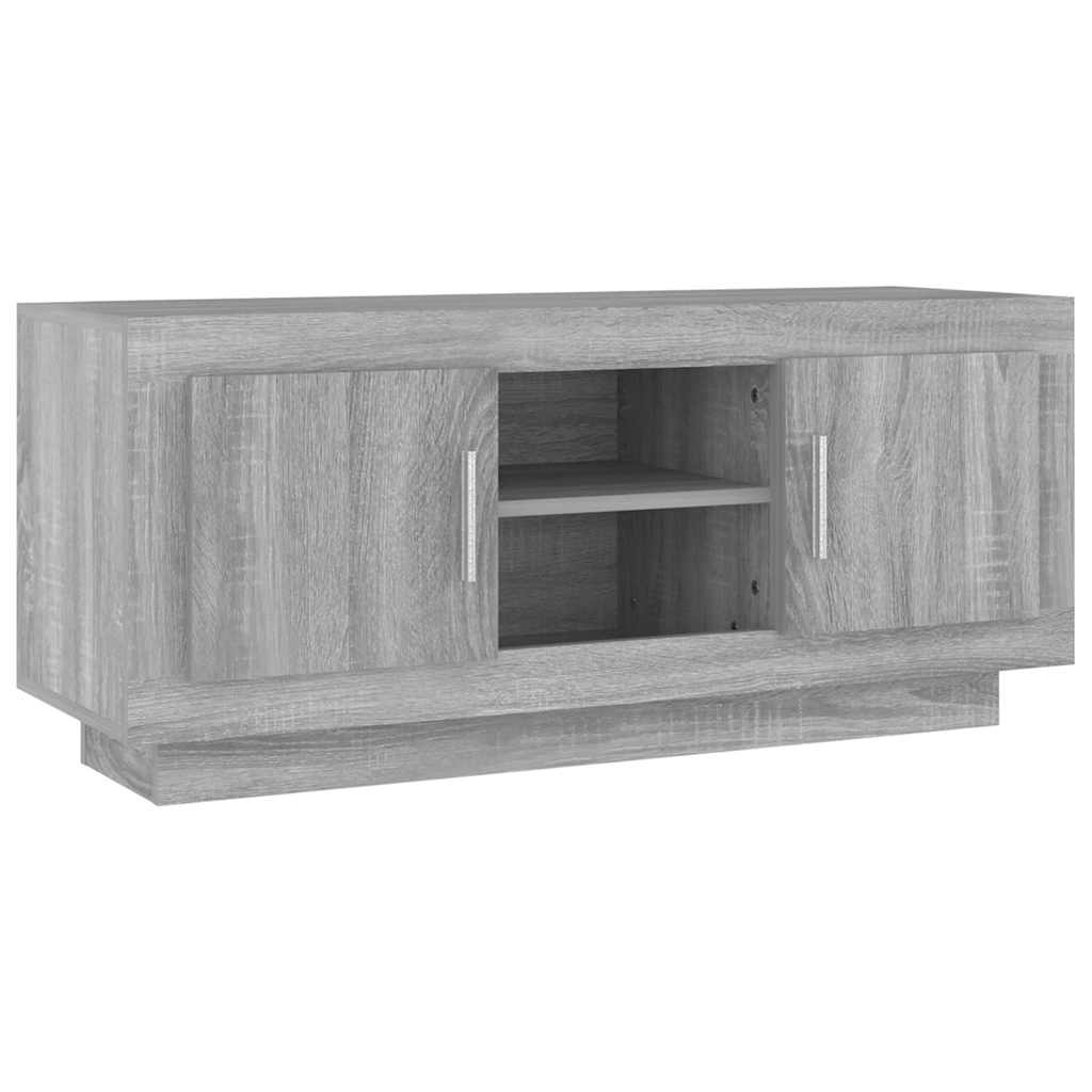 Vidaxl tv-meubel 102x35x45 cm bewerkt hout grijs sonoma eikenkleurig