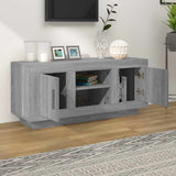 Vidaxl tv-meubel 102x35x45 cm bewerkt hout grijs sonoma eikenkleurig