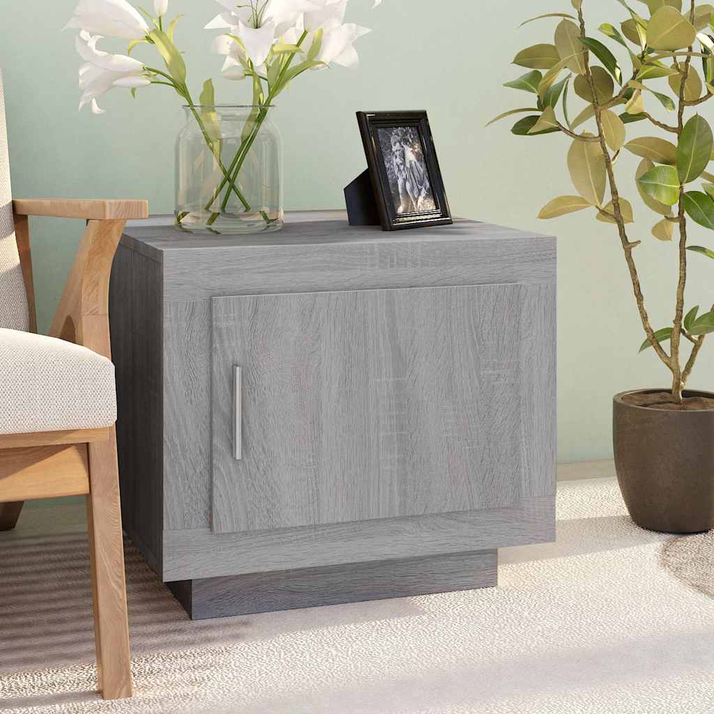 Vidaxl salontafel 51x50x45 cm bewerkt hout grijs sonoma eikenkleurig