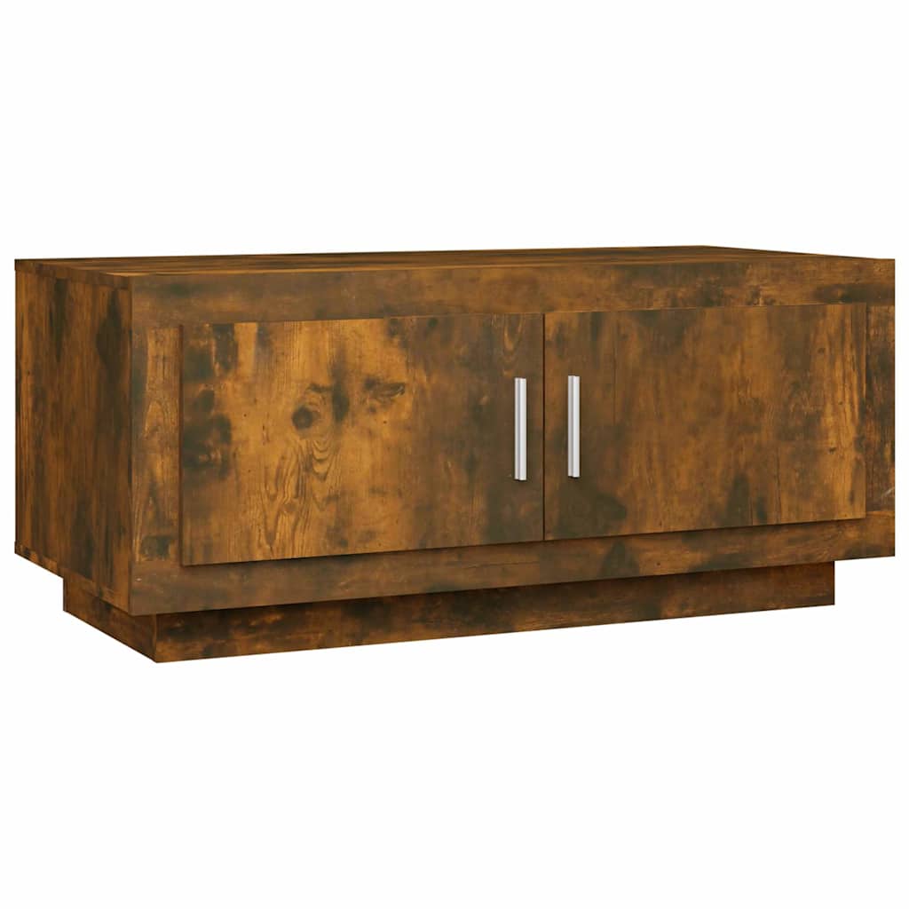 Vidaxl salontafel 102x50x45 cm bewerkt hout gerookt eikenkleurig