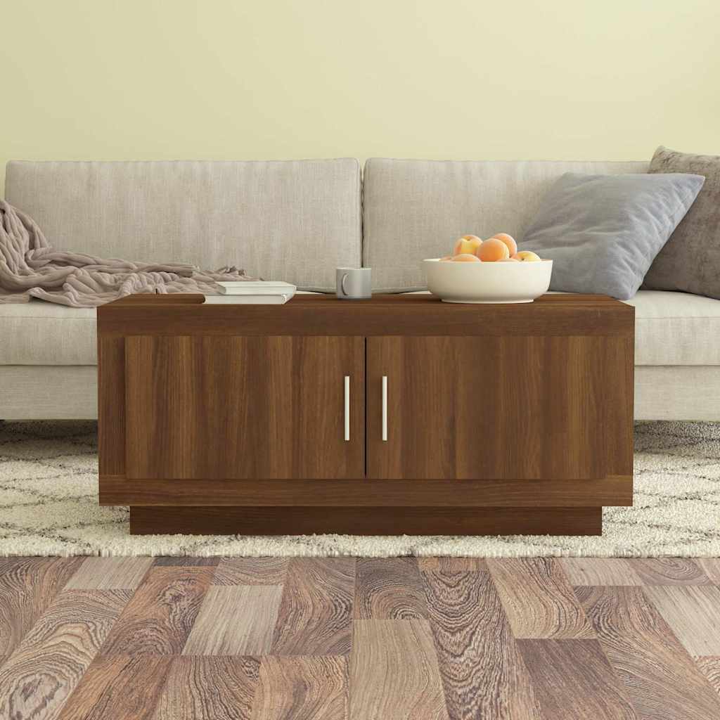 Vidaxl salontafel 102x50x45 cm bewerkt hout bruin eikenkleur
