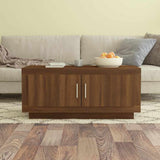 Vidaxl salontafel 102x50x45 cm bewerkt hout bruin eikenkleur