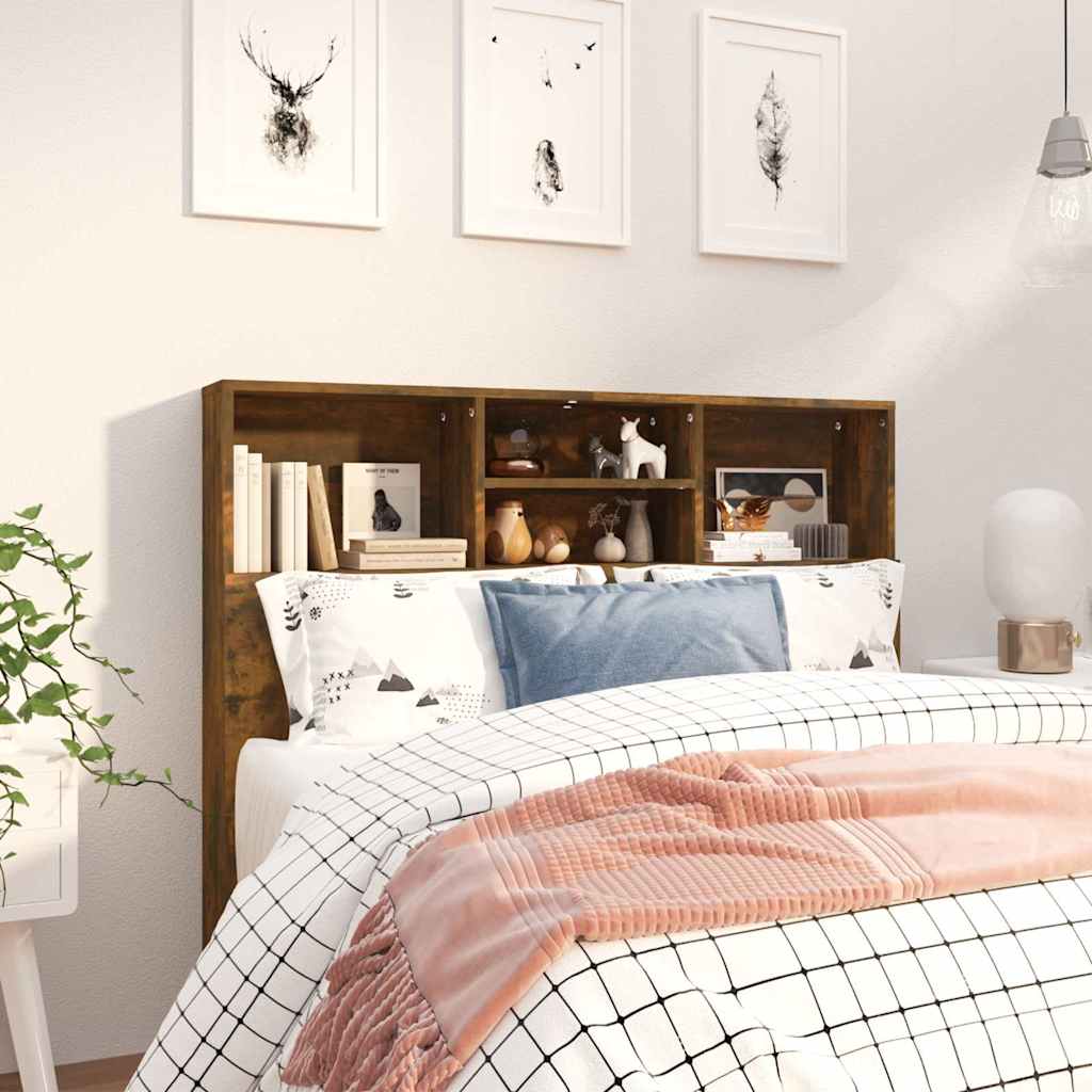 Vidaxl hoofdbordkast 120x19x103,5 cm gerookt eikenkleurig