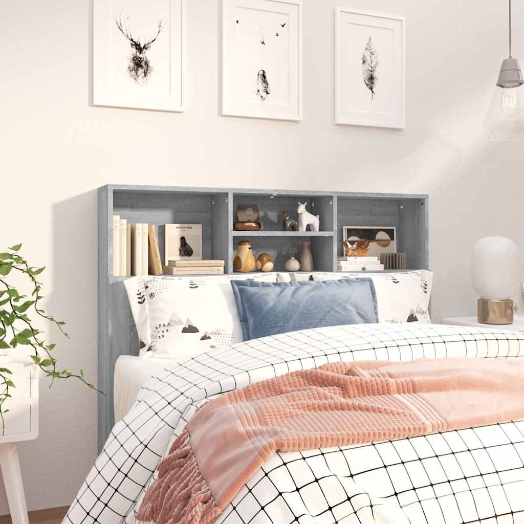 Vidaxl hoofdbordkast 120x19x103,5 cm grijs sonoma eikenkleurig