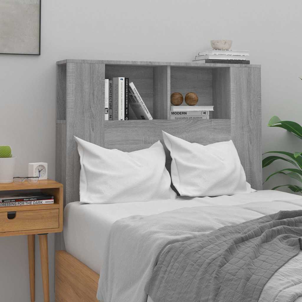 Vidaxl hoofdbordkast 100x18,5x102,5 cm grijs sonoma eikenkleurig