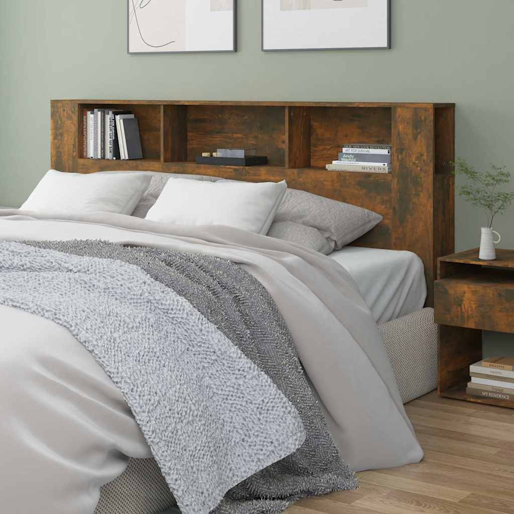 Vidaxl hoofdbordkast 200x18,5x104,5 cm gerookt eikenkleurig