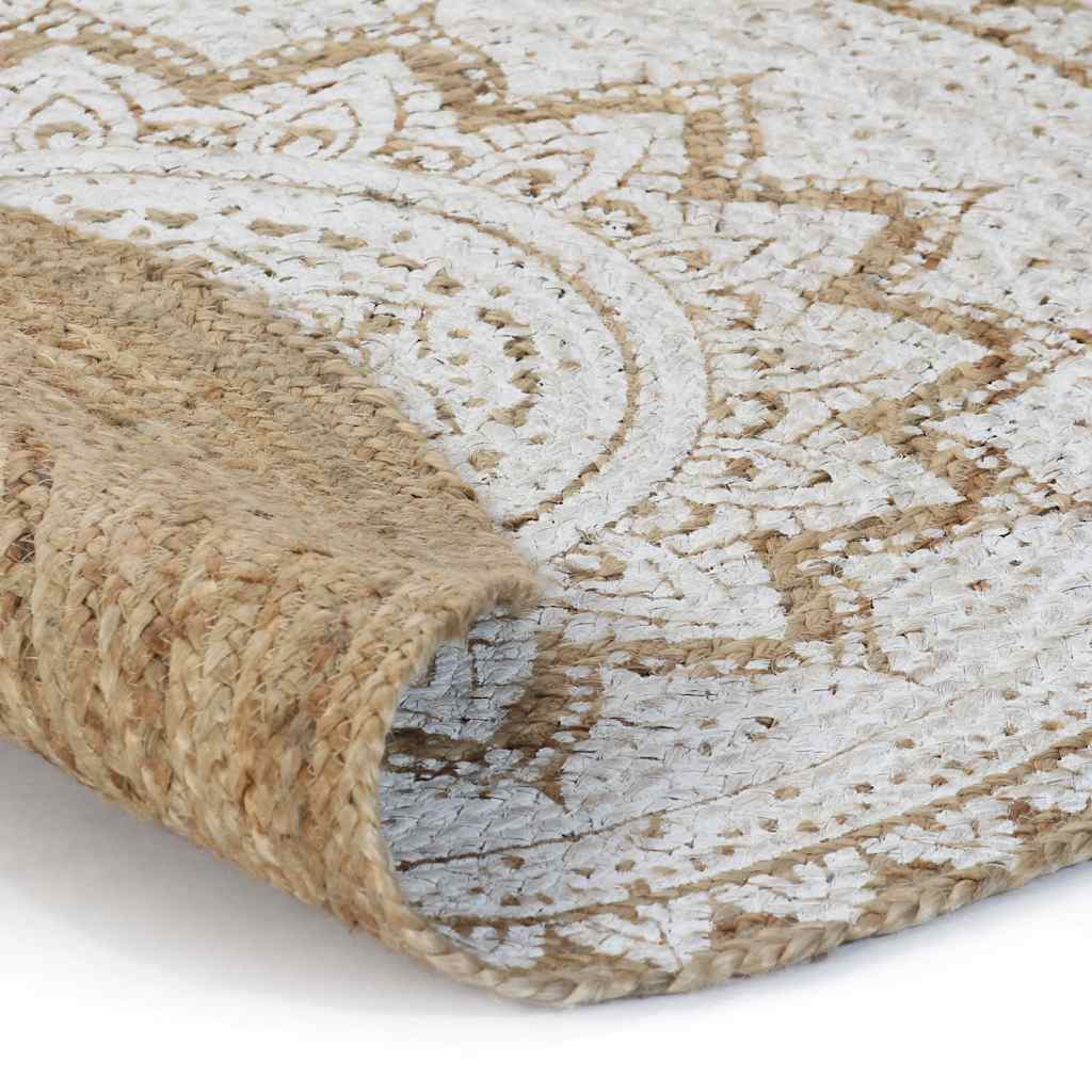 VIDAXL -Teppich mit dem Druck um 210 cm geflochtene Jute