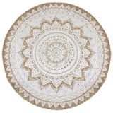 Vidaxl -Teppich mit dem Druck um 240 cm geflochtene Jute