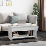 Vidaxl salontafel 102x50x52,5 cm bewerkt hout wit