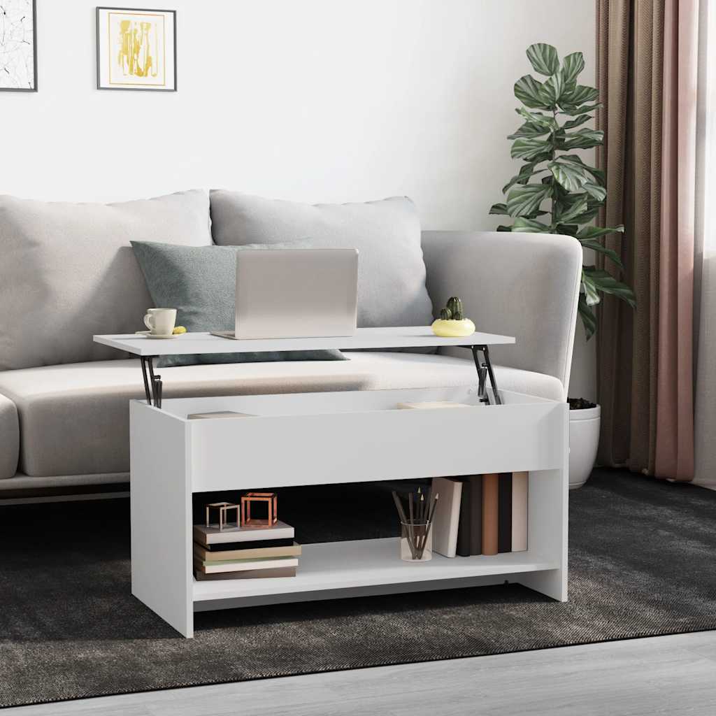 Vidaxl salontafel 102x50x52,5 cm bewerkt hout wit