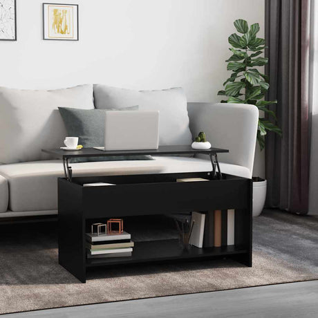 Vidaxl salontafel 102x50x52,5 cm bewerkt hout zwart