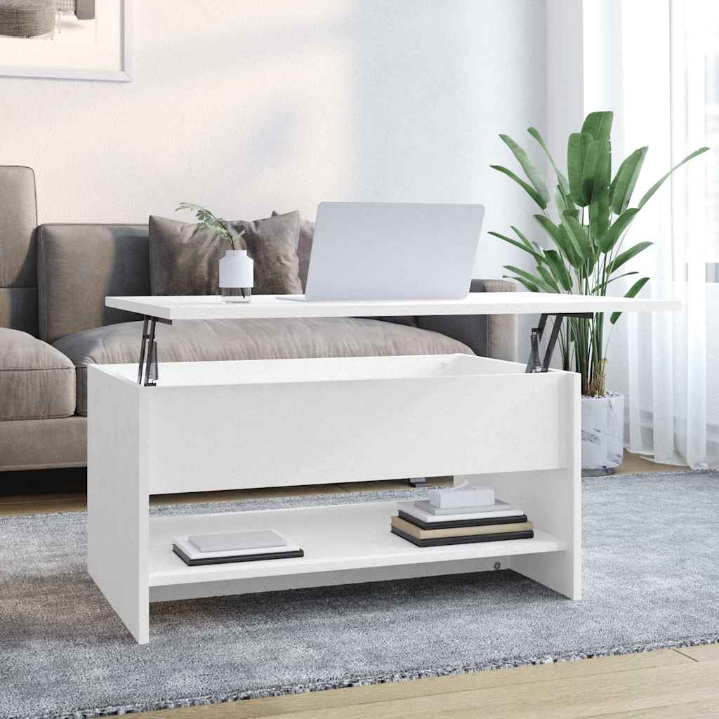 Vidaxl salontafel 80x50x40 cm bewerkt hout wit