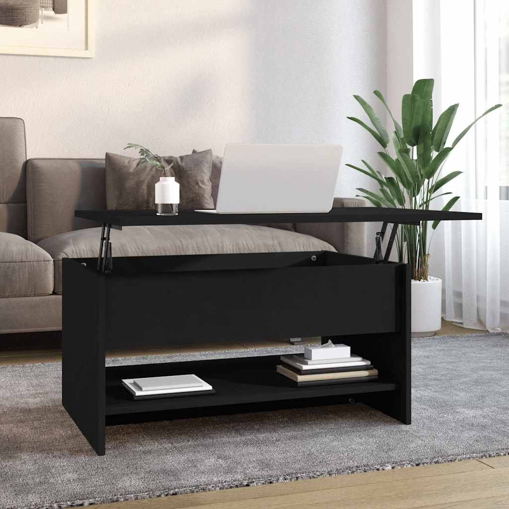 Vidaxl salontafel 80x50x40 cm bewerkt hout zwart