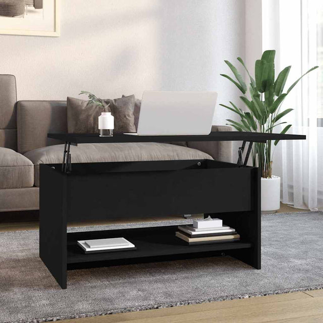 Vidaxl salontafel 80x50x40 cm bewerkt hout zwart