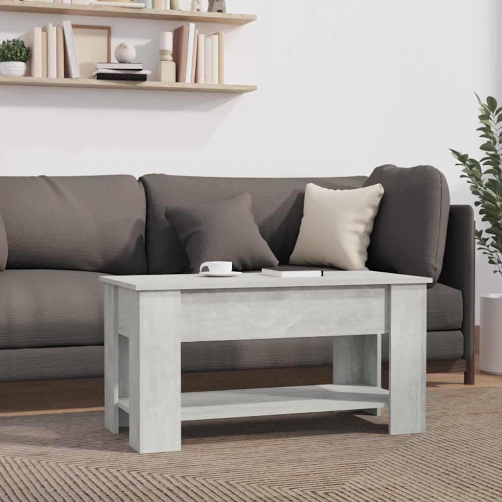 Vidaxl salontafel 101x49x52 cm bewerkt hout betongrijs