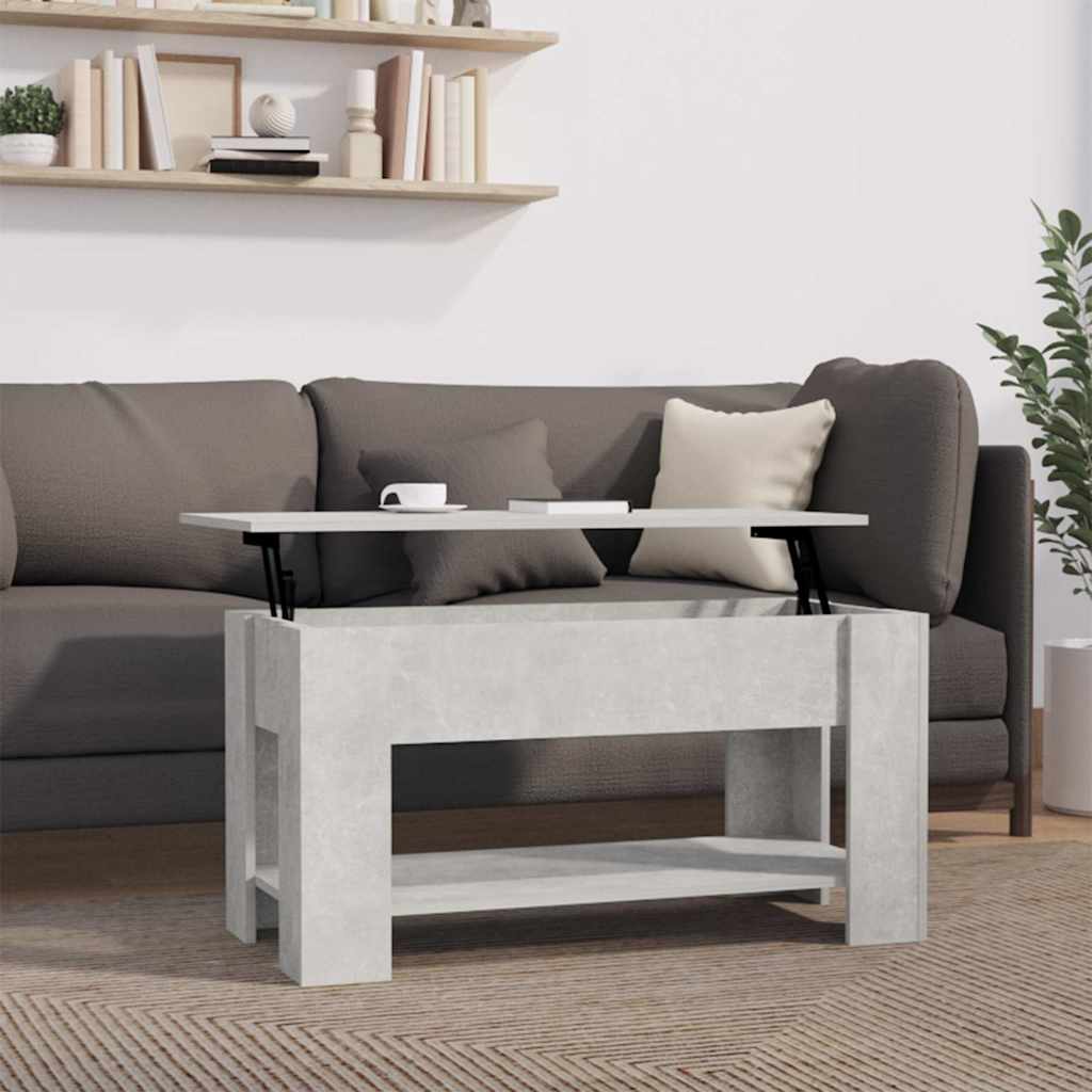Vidaxl salontafel 101x49x52 cm bewerkt hout betongrijs