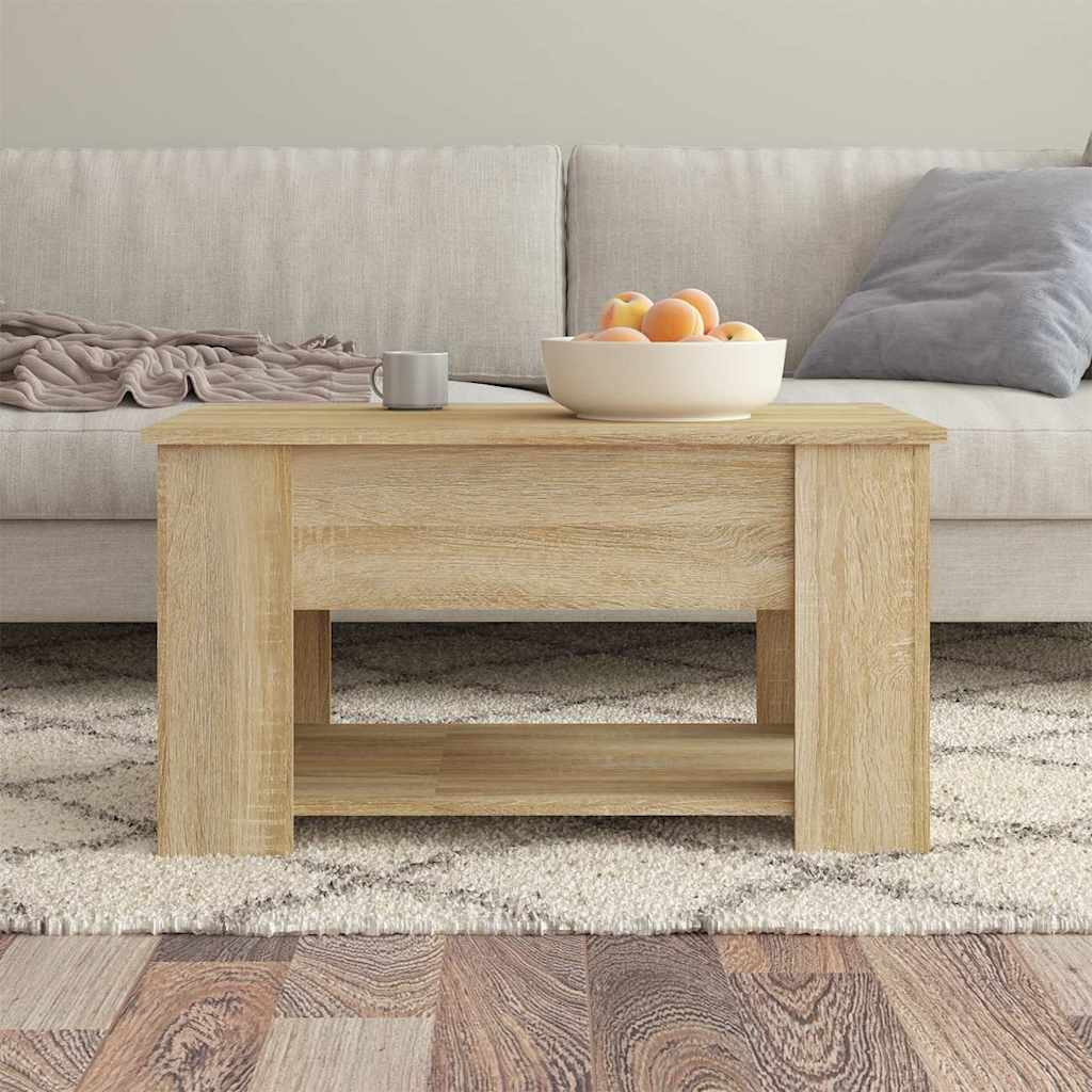 Vidaxl salontafel 79x49x41 cm bewerkt hout sonoma eikenkleurig