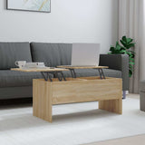 Vidaxl salontafel 102x50,5x46,5 cm bewerkt hout sonoma eikenkleurig